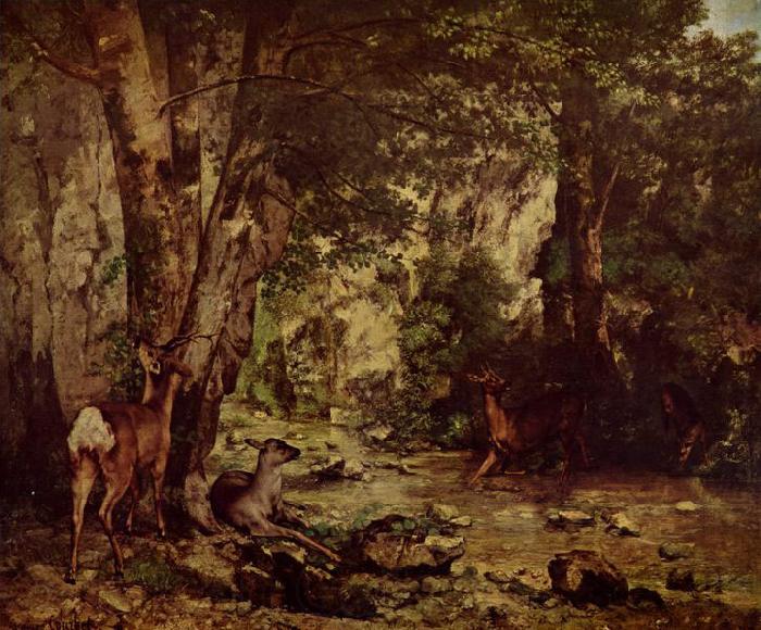 Gustave Courbet Rehbock im Wald